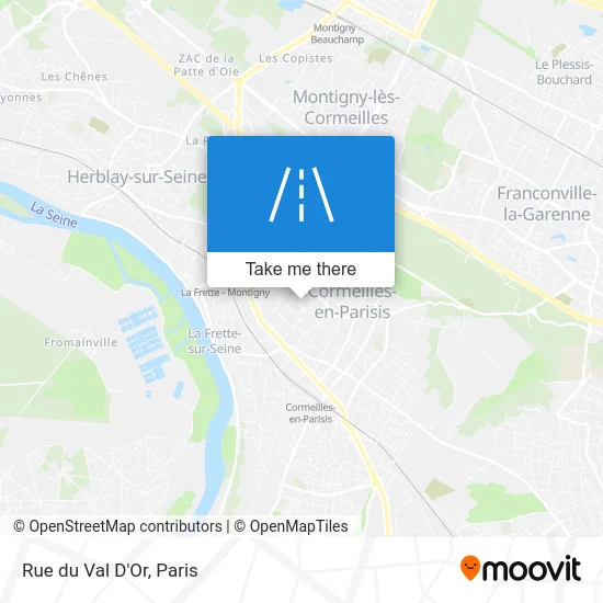 Mapa Rue du Val D'Or