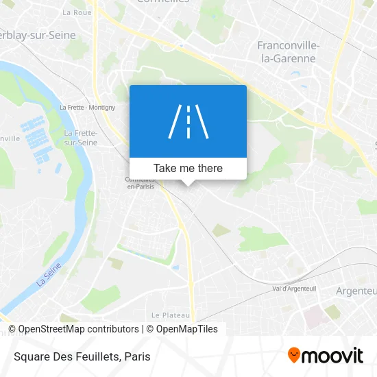 Square Des Feuillets map