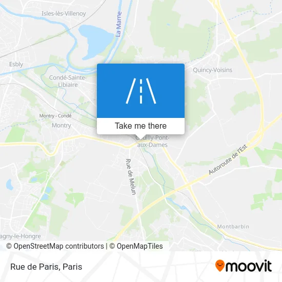 Mapa Rue de Paris