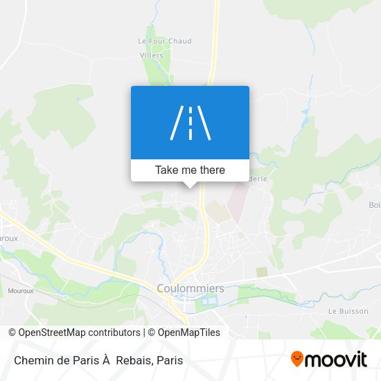 Chemin de Paris À  Rebais map