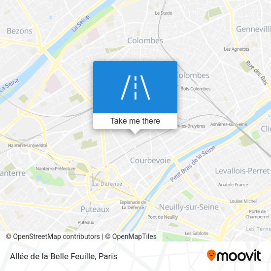 Allée de la Belle Feuille map