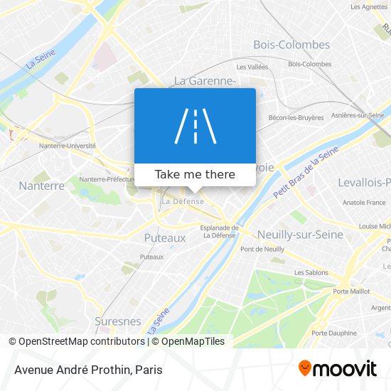 Mapa Avenue André Prothin