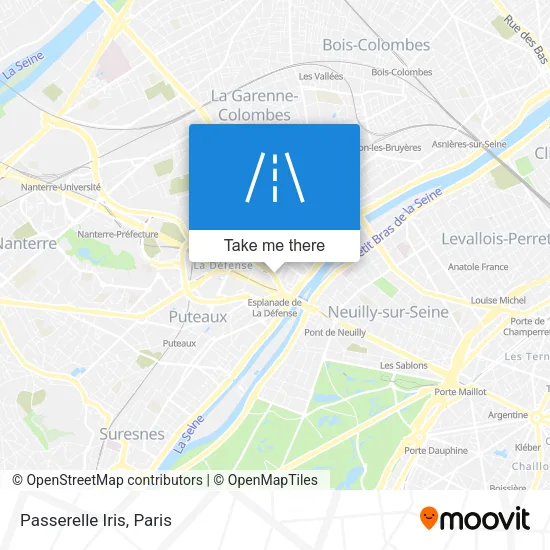 Passerelle Iris map