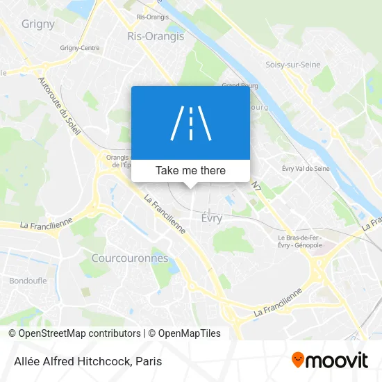 Mapa Allée Alfred Hitchcock