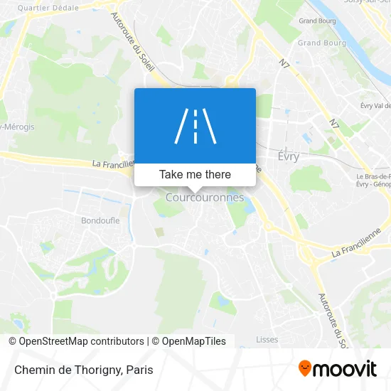 Chemin de Thorigny map