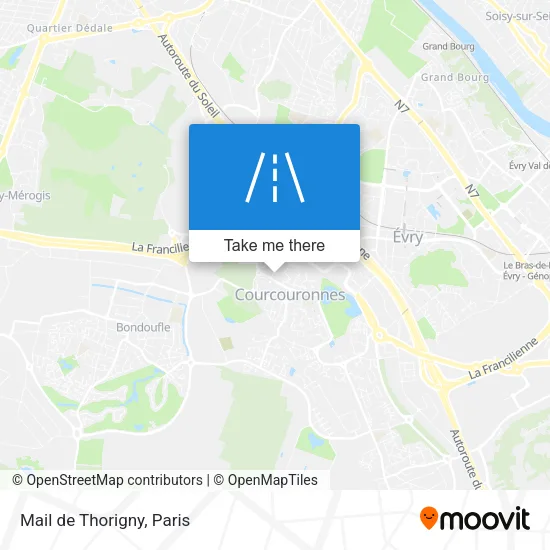 Mail de Thorigny map