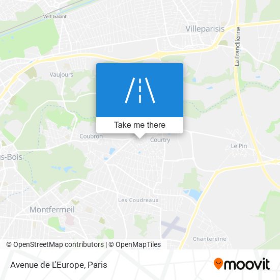 Mapa Avenue de L'Europe