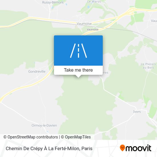 Chemin De Crépy À La Ferté-Milon map
