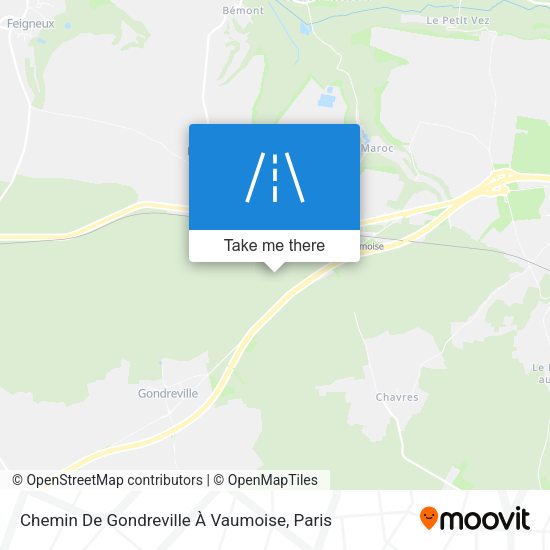 Chemin De Gondreville À Vaumoise map
