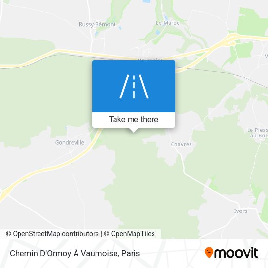 Chemin D'Ormoy À Vaumoise map