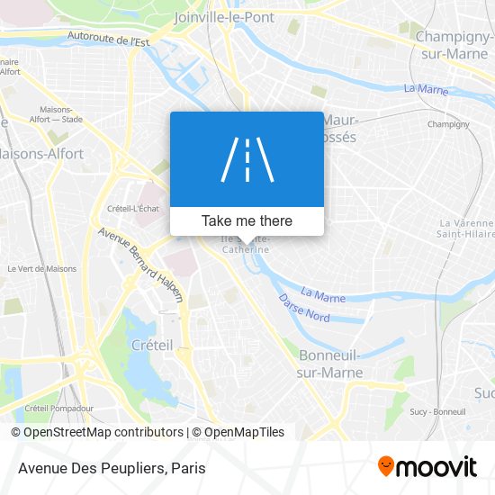 Mapa Avenue Des Peupliers