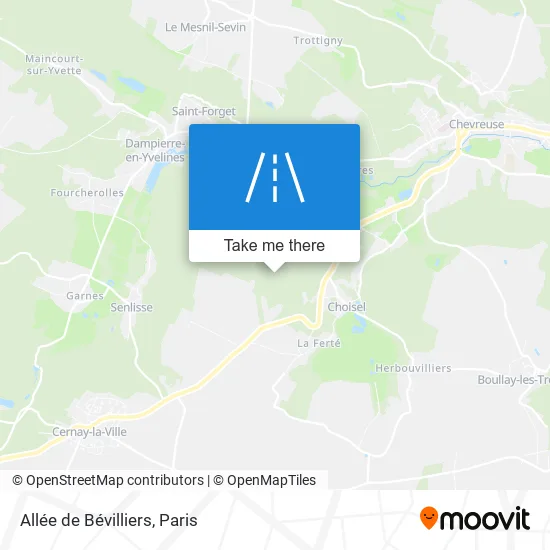 Mapa Allée De Bévilliers