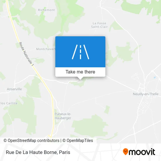 Rue De La Haute Borne map