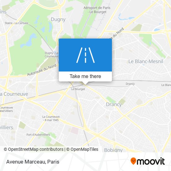 Mapa Avenue Marceau