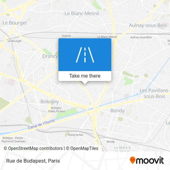 Rue de Budapest map