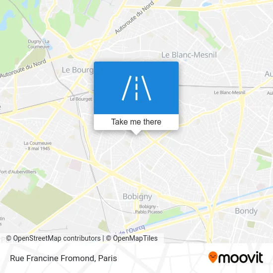 Rue Francine Fromond map