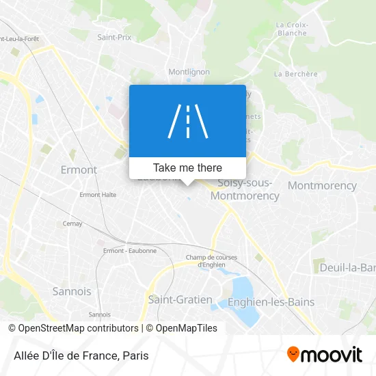 Mapa Allée D'Île de France