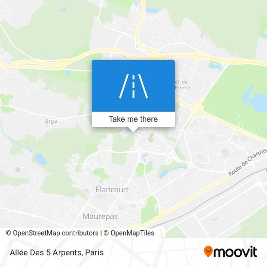 Allée Des 5 Arpents map