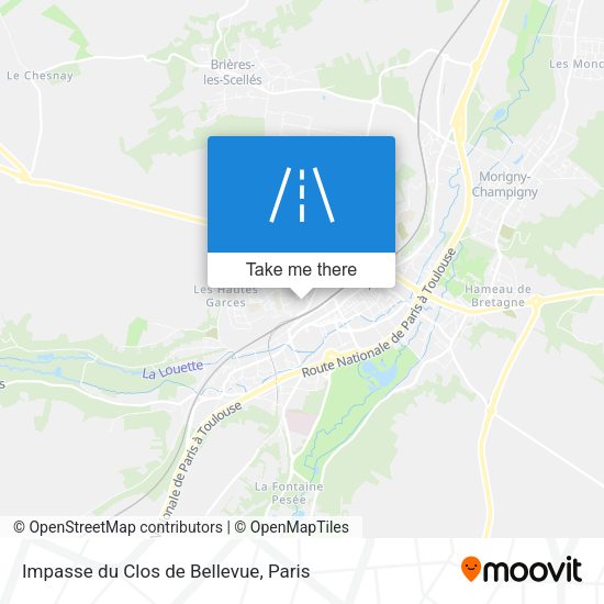 Impasse du Clos de Bellevue map
