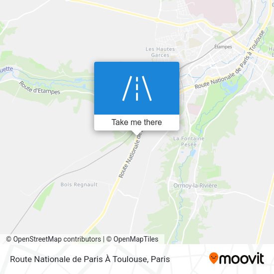 Route Nationale de Paris À Toulouse map