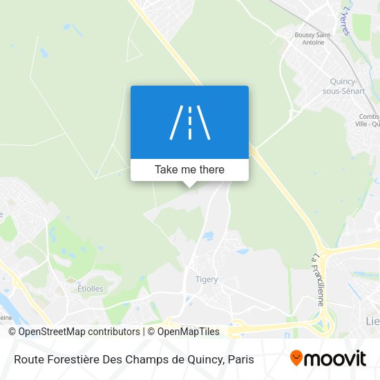 Route Forestière Des Champs de Quincy map