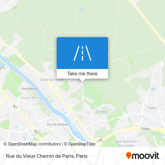 Rue du Vieux Chemin de Paris map