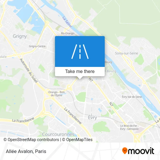 Allée Avalon map