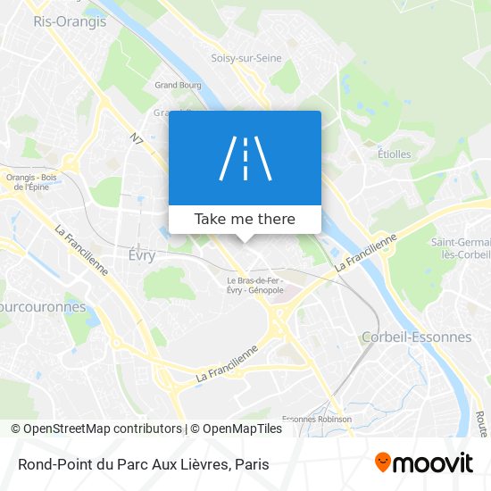 Mapa Rond-Point du Parc Aux Lièvres