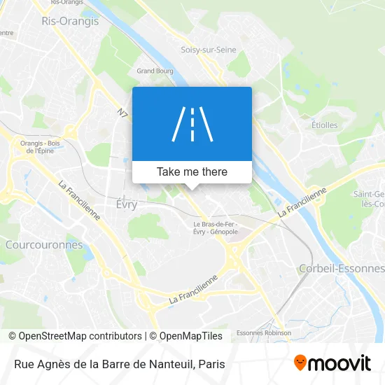 Rue Agnès de la Barre de Nanteuil map