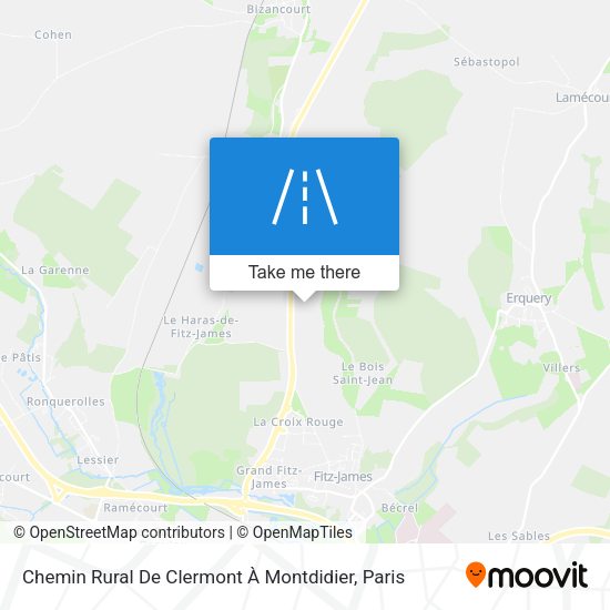 Chemin Rural De Clermont À Montdidier map