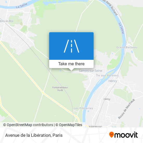 Mapa Avenue de la Libération