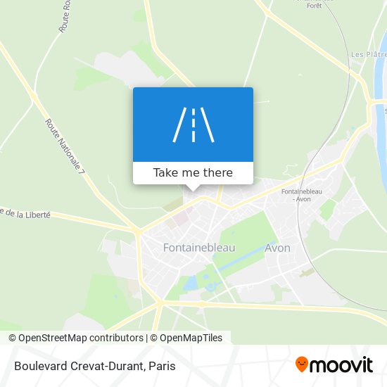 Mapa Boulevard Crevat-Durant