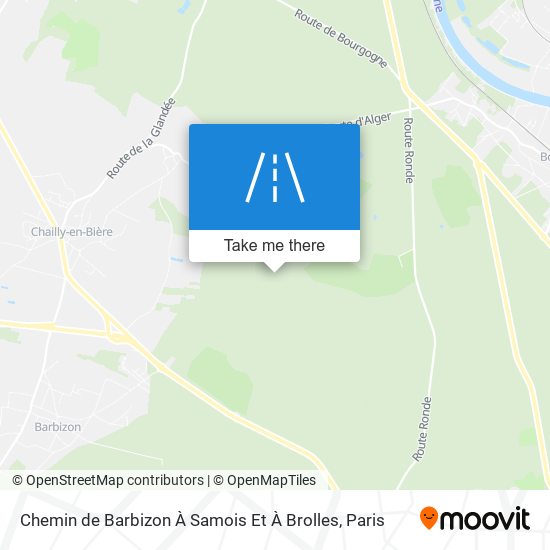 Chemin De Barbizon À Samois Et À Brolles map