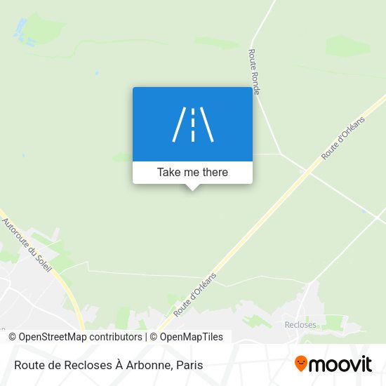Route De Recloses À Arbonne map