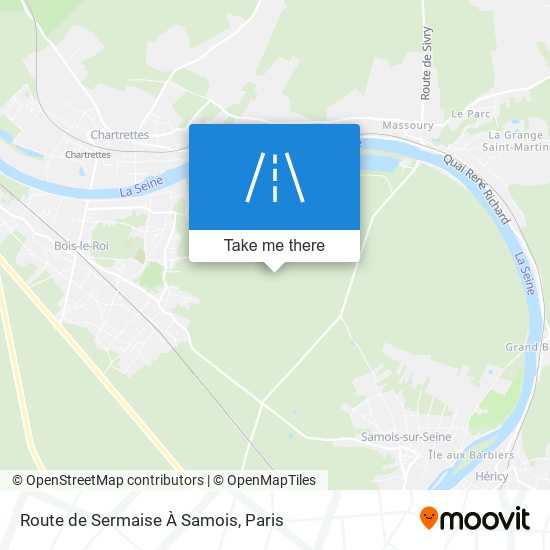 Route De Sermaise À Samois map
