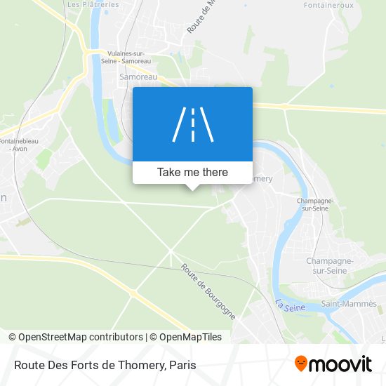 Route Des Forts de Thomery map