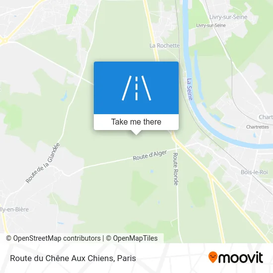 Mapa Route du Chêne Aux Chiens