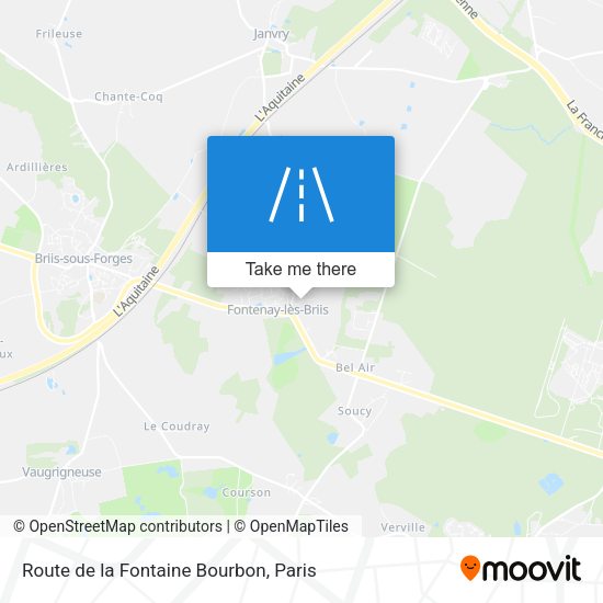 Route de la Fontaine Bourbon map