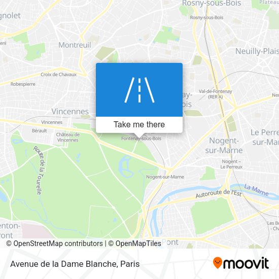 Avenue de la Dame Blanche map