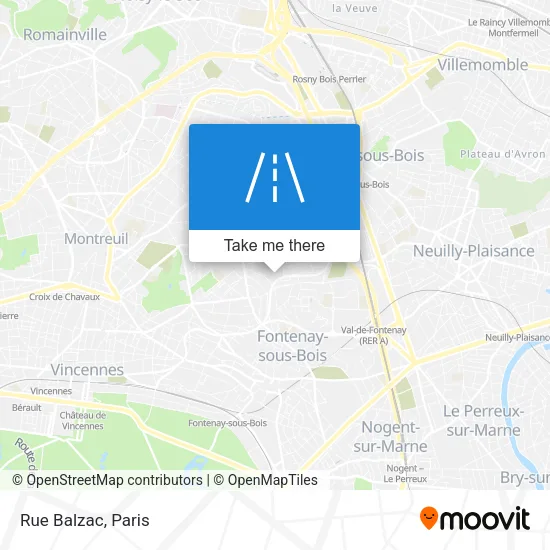Rue Balzac map