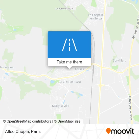 Mapa Allée Chopin
