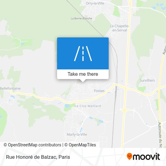 Rue Honoré de Balzac map