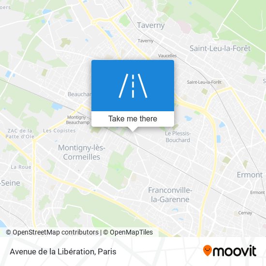 Mapa Avenue de la Libération