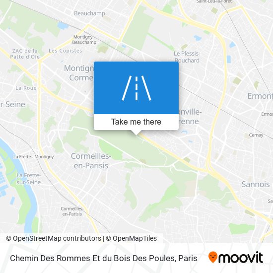 Chemin Des Rommes Et du Bois Des Poules map