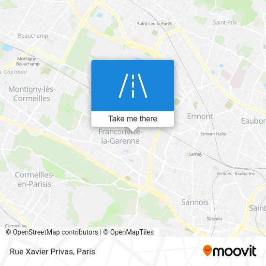 Rue Xavier Privas map