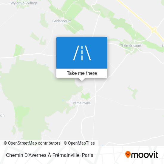 Chemin D'Avernes À Frémainville map