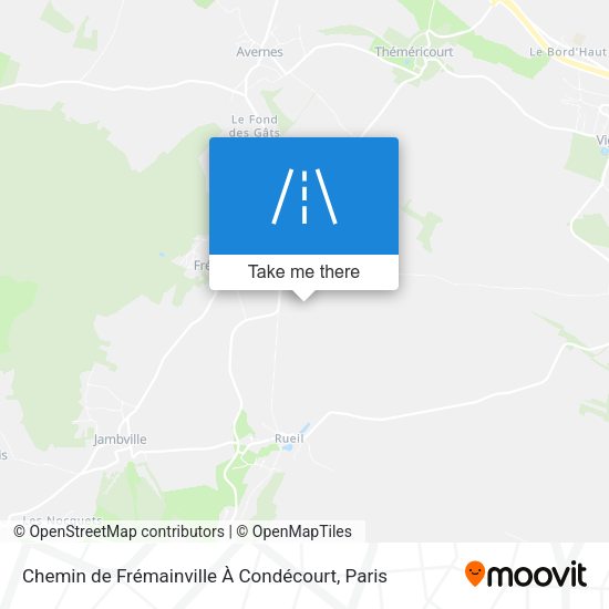Chemin de Frémainville À Condécourt map