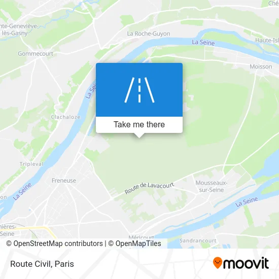 Route Civil map