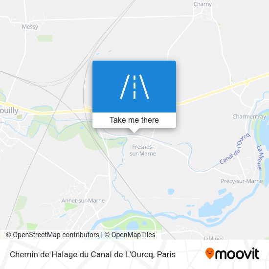 Chemin de Halage du Canal de L'Ourcq map