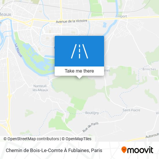Chemin De Bois-Le-Comte À Fublaines map